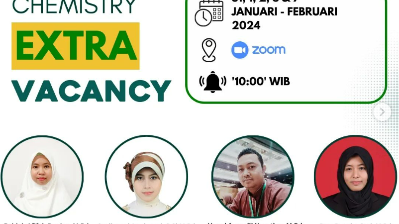 Kegiatan Prodi Pendidikan Kimia. Program Chemistry Extra Vacancy sebagai bagian dari peningkatan kompetensi mahasiswa.